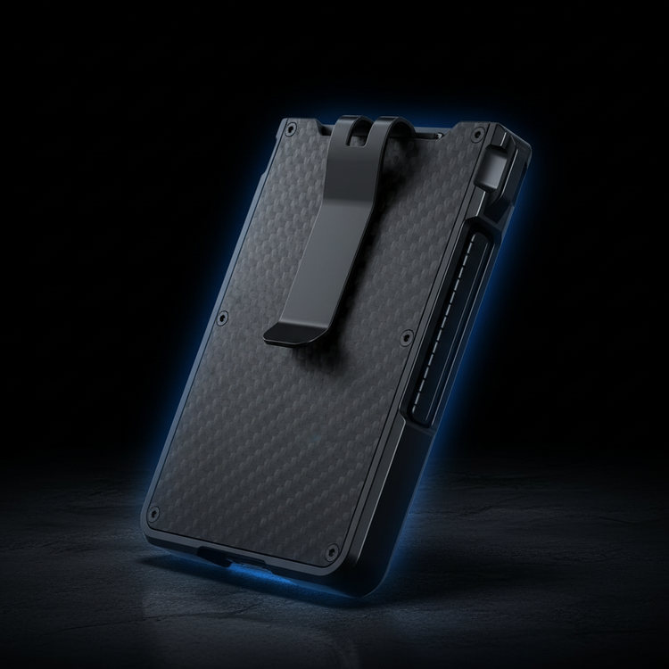 Back-angle view with blue accent lighting