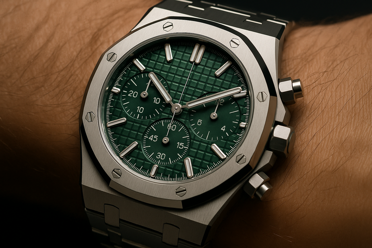 Detailed wrist shots of watch