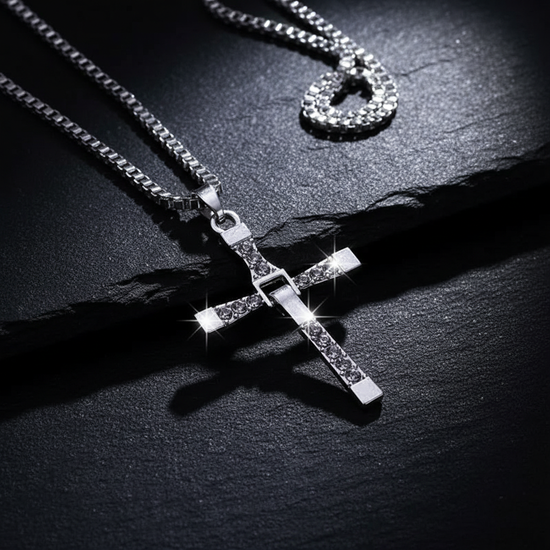 Elegant Silver Cross with Backlighting