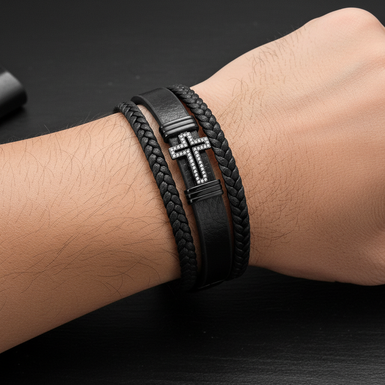 Gunmetal bracelet natural pose