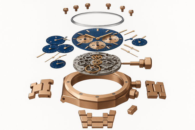 Exploded technical view