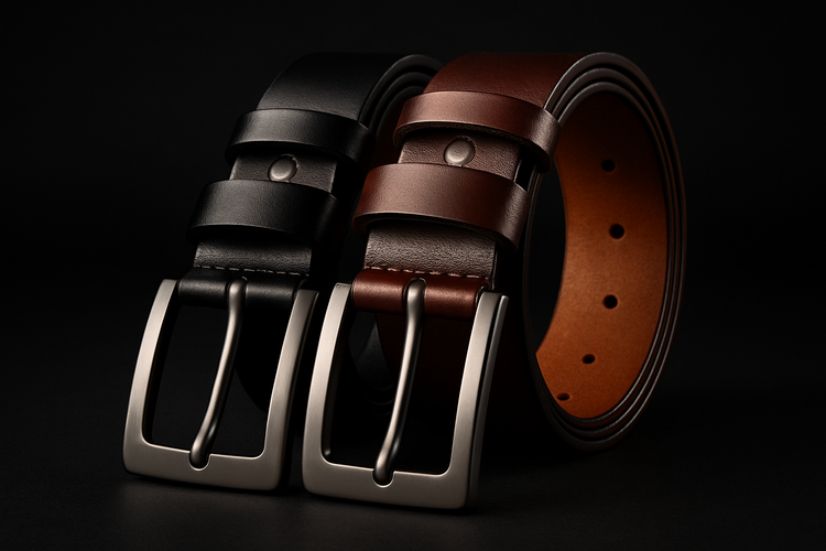 Premium Leather Belts - Dark Theme
