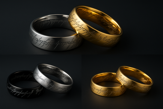 Rings with balanced darker background