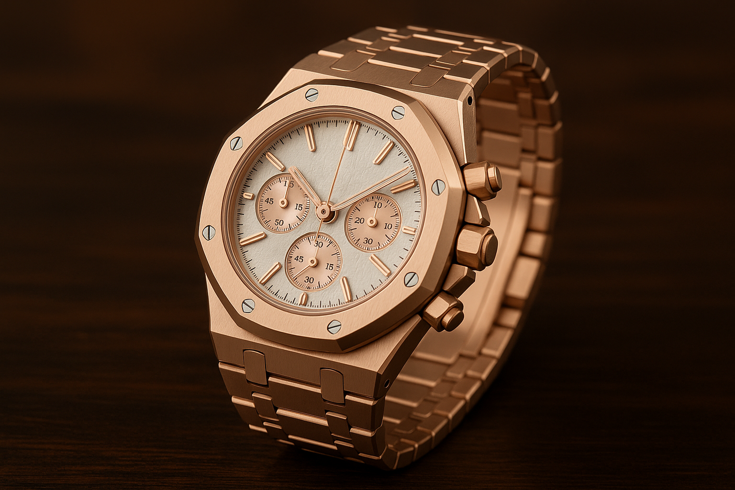 Unbranded luxury watch presentation