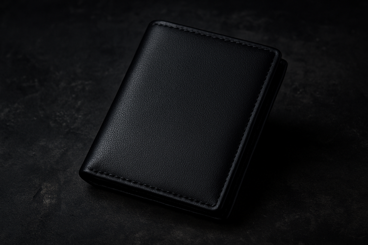 Wallet on weathered concrete