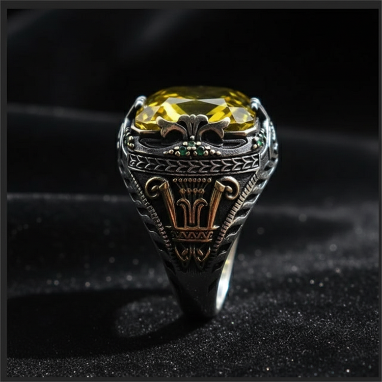 Yellow ring side view