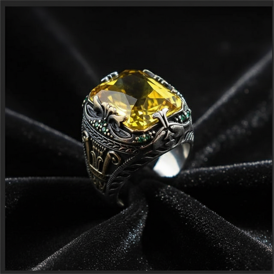 Yellow ring three-quarter view