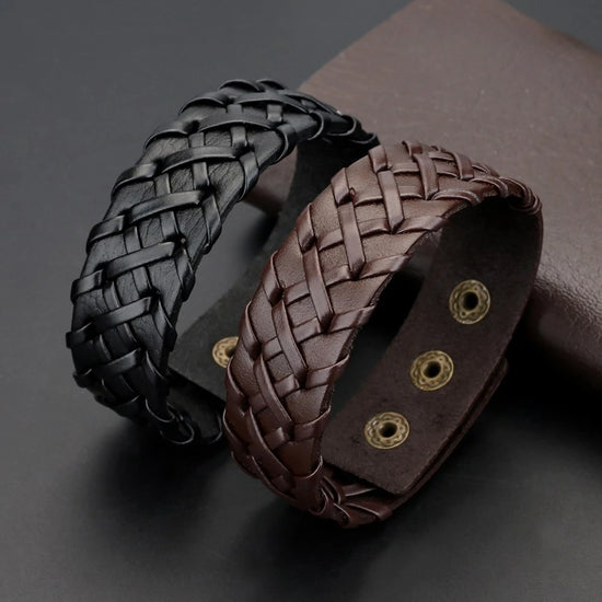 Handcrafted Braided Leather Bracelet