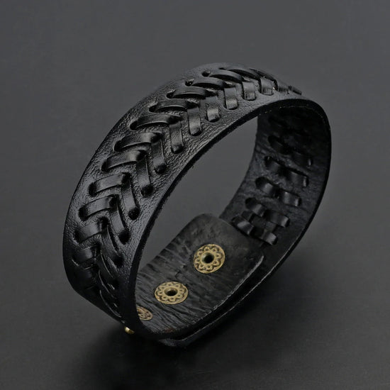 Handcrafted Braided Leather Bracelet