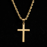 Gold Cross Pendant Macro Detail