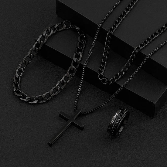 Black Stainless Steel Jewelry Set
