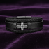 Black gunmetal bracelet side on velvet