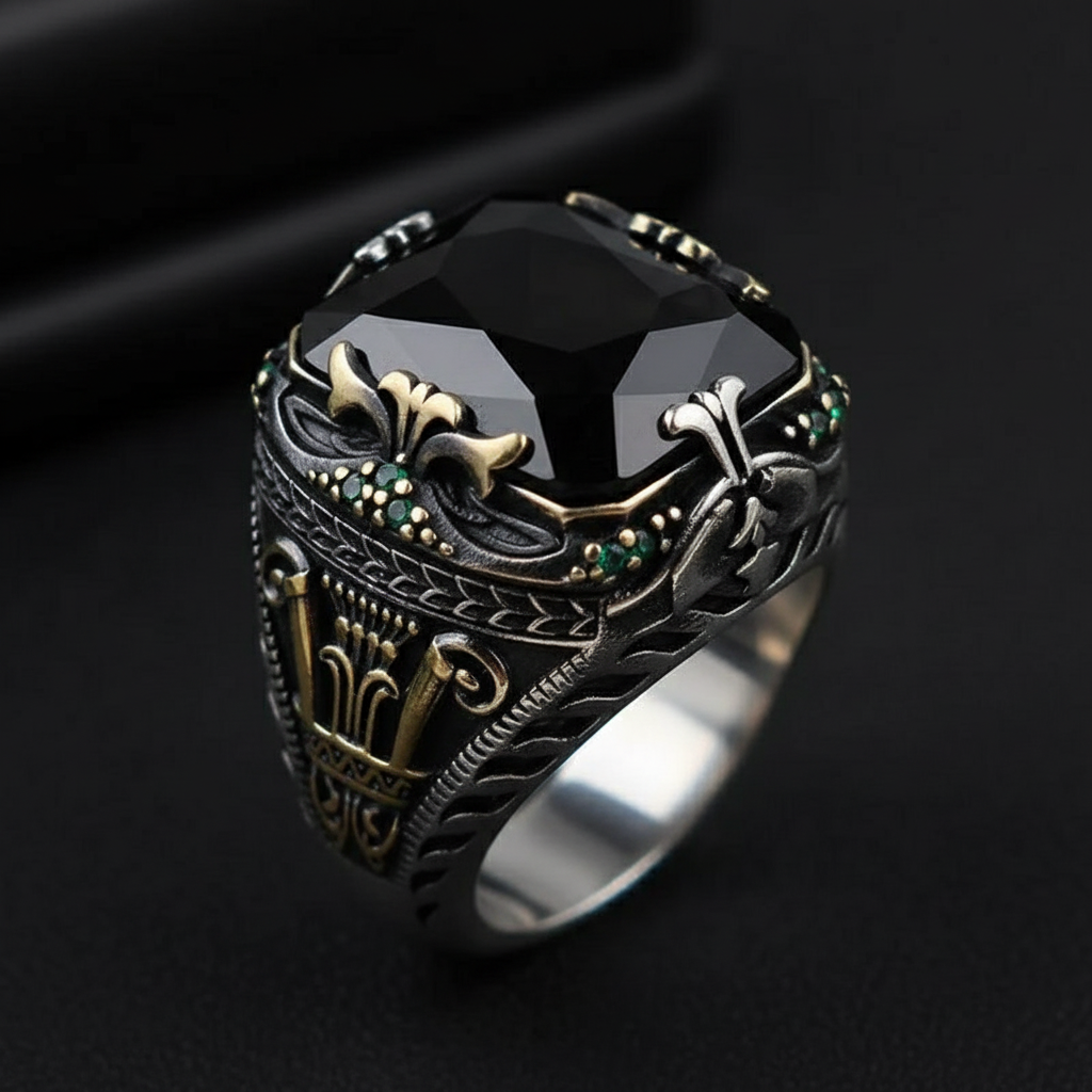 Black ring front view