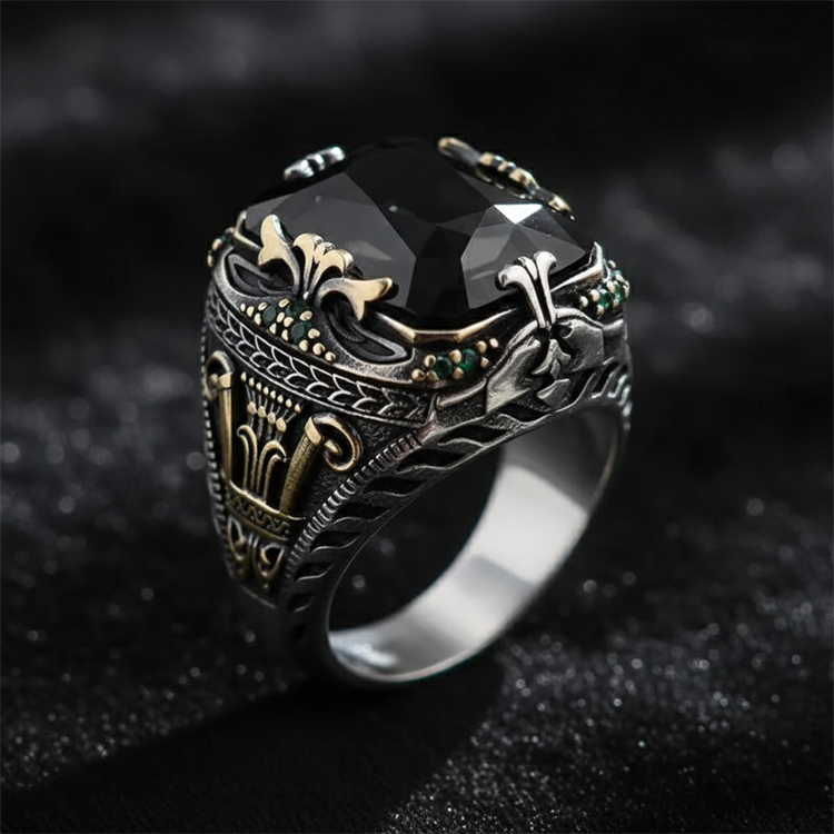Black ring three-quarter view