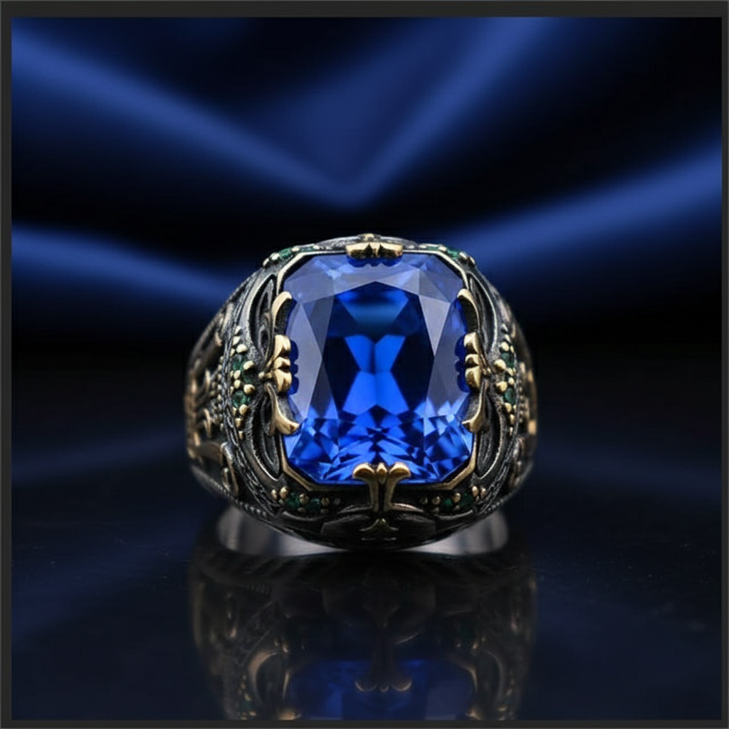 Blue ring front view