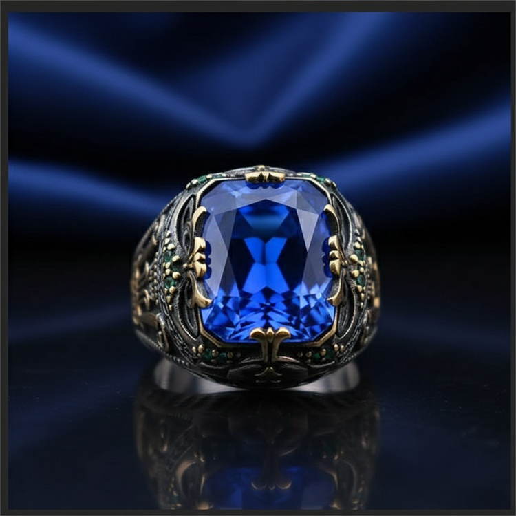 Blue ring front view