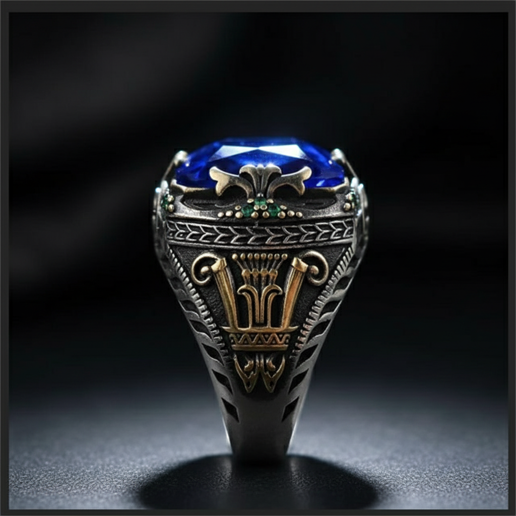 Blue ring side view