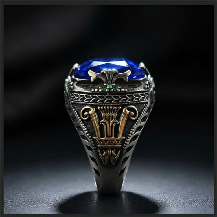 Blue ring side view
