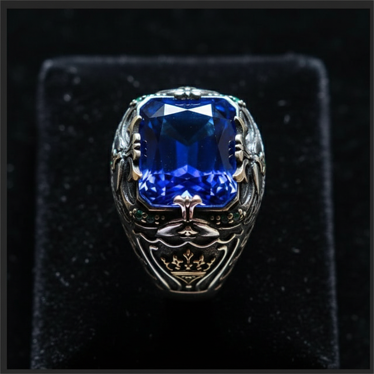 Blue ring top view