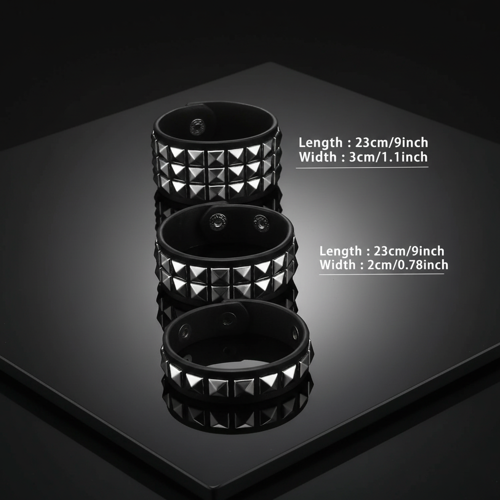 Bracelets on polished obsidian stone