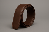 Brown No-Buckle Belt - Rolled Up Balanced