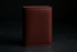 Burgundy wallet on granite