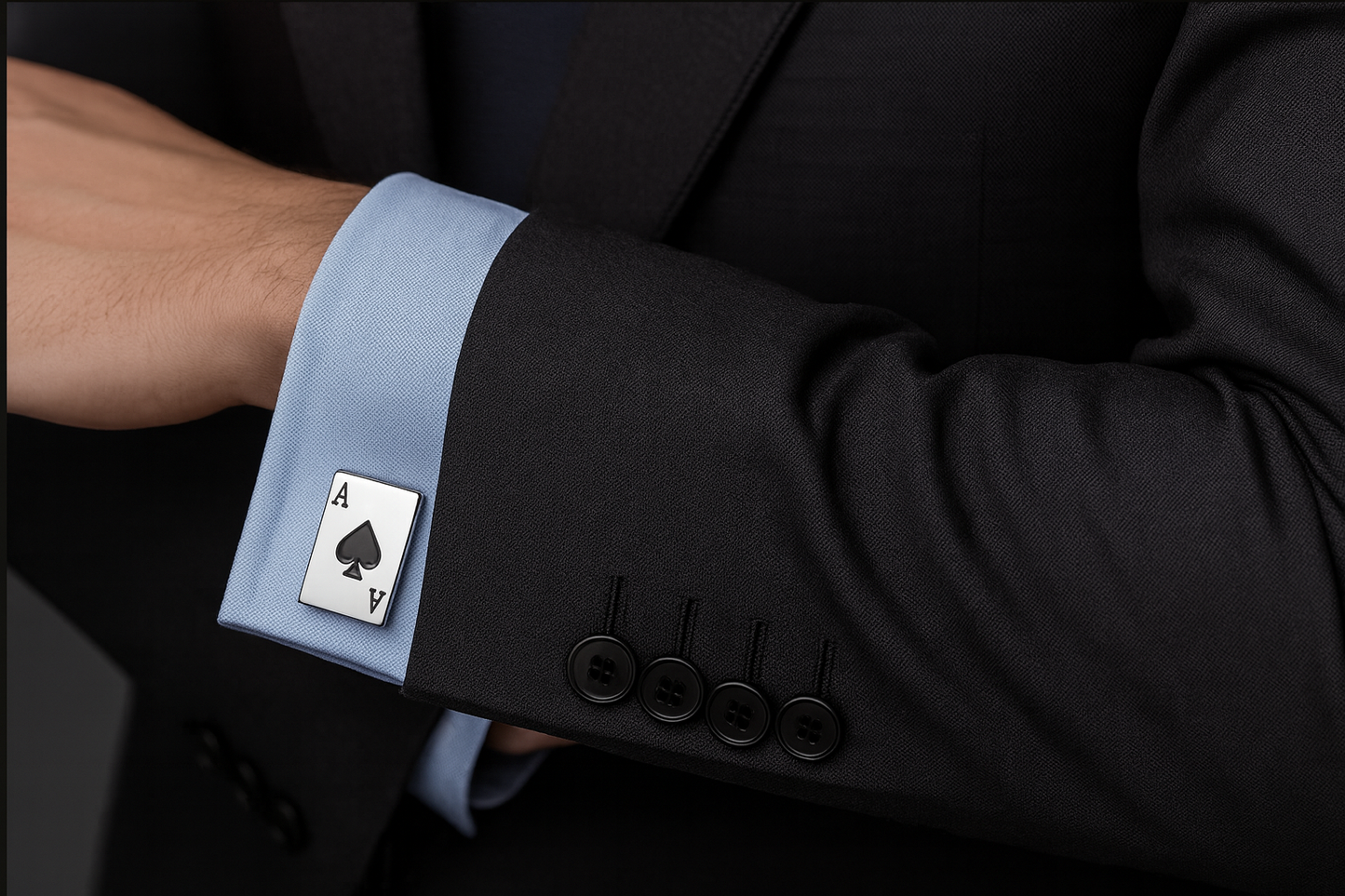 Charcoal business suit with exact specifications