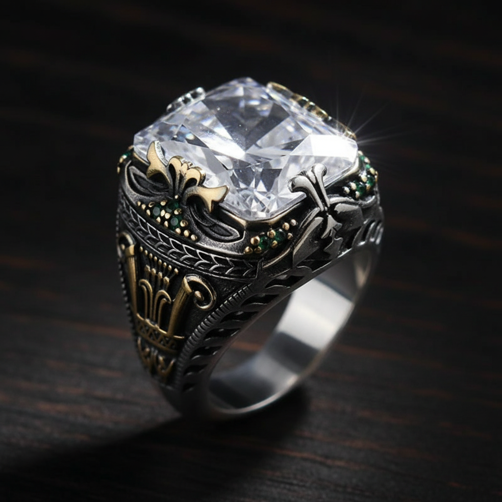 Clear ring three-quarter view