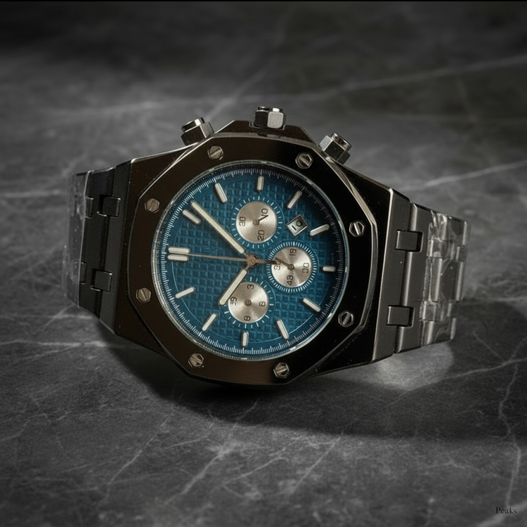 Close-up of dial on marble