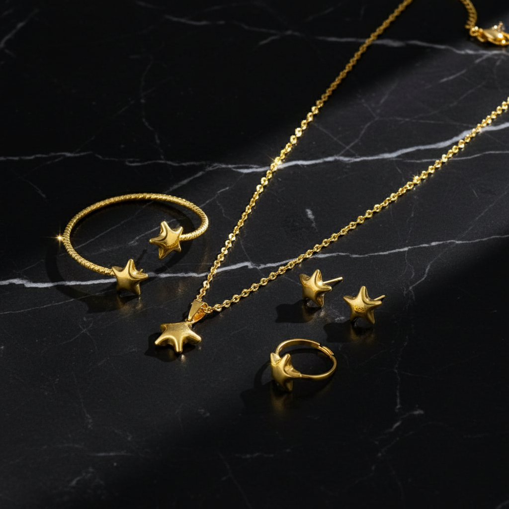 Dark marble jewelry display