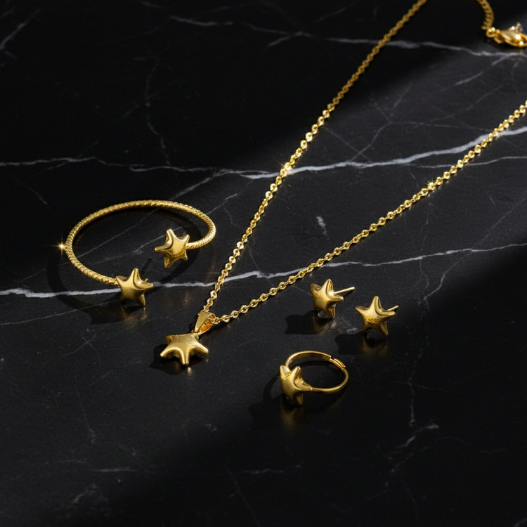Dark marble jewelry display