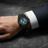 Elegant business attire with watch