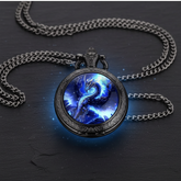 Flat lay blue dragon watch