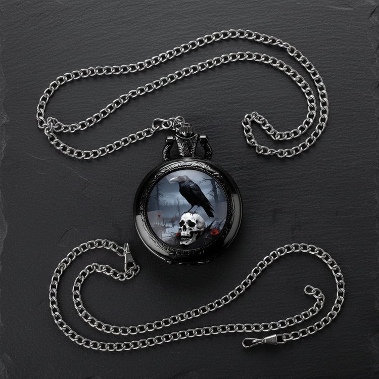 Flat lay pocket watch