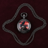 Flat lay red sunset raven watch