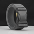 Gray tactical belt on charcoal fabric