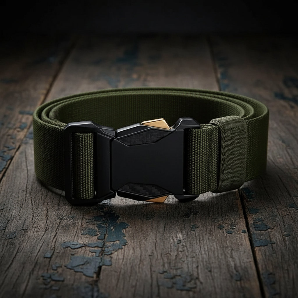 Green belt on weathered wood