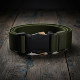 Green belt on weathered wood