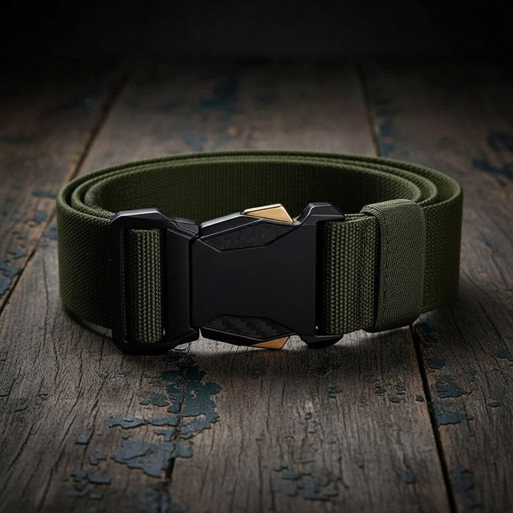 Green belt on weathered wood