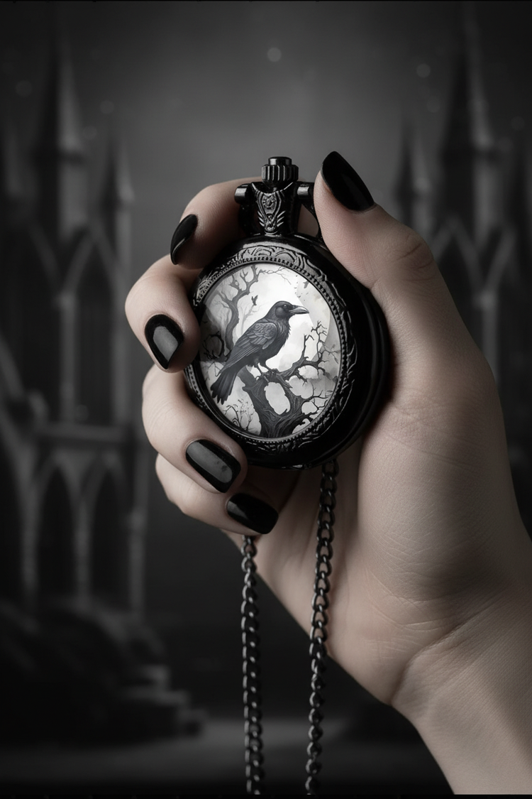Hand held raven watch