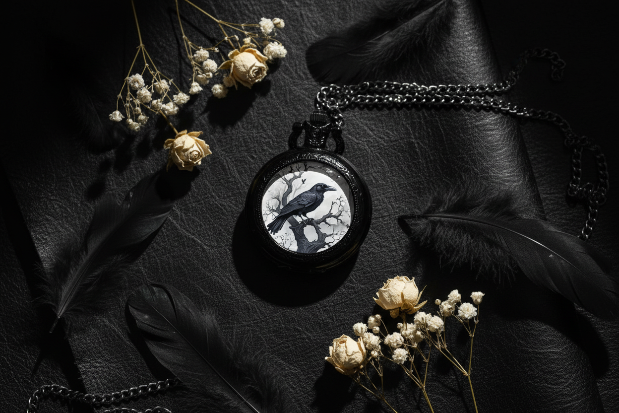 Lifestyle flat lay raven watch