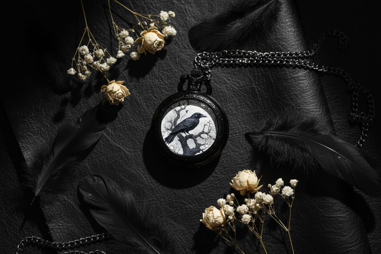 Lifestyle flat lay raven watch