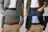 Lifestyle product photography showing no-buckle designer men&