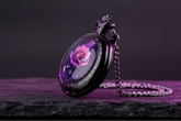 Low angle pink cosmic rose watch