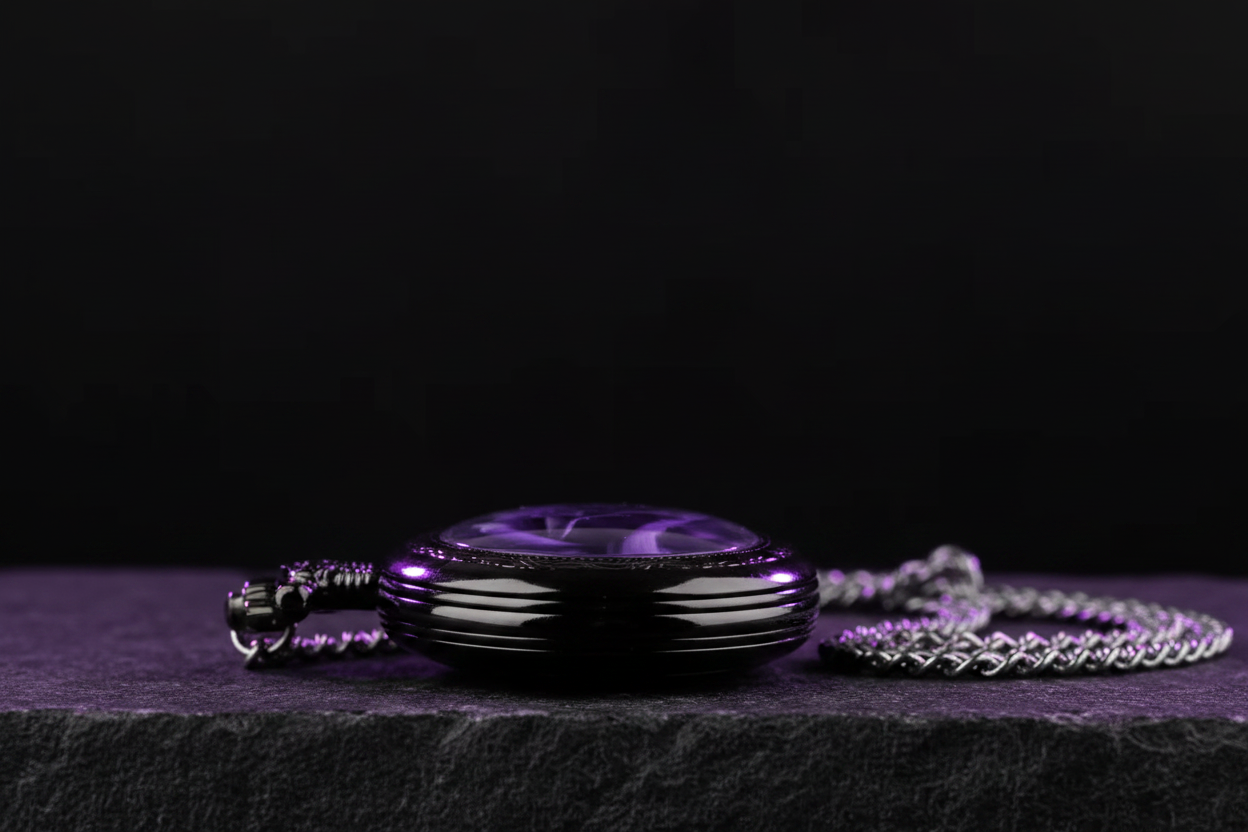 Low angle purple rose watch