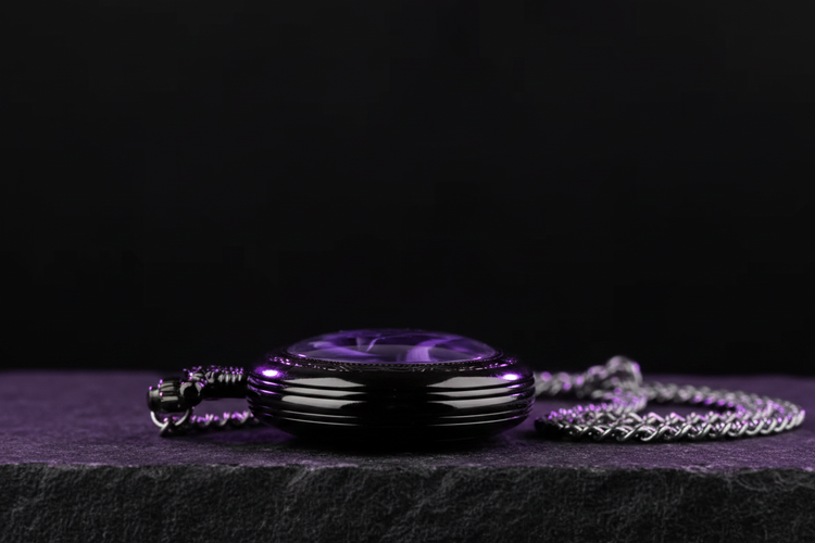 Low angle purple rose watch