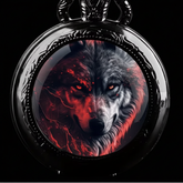 Macro face dual wolf watch