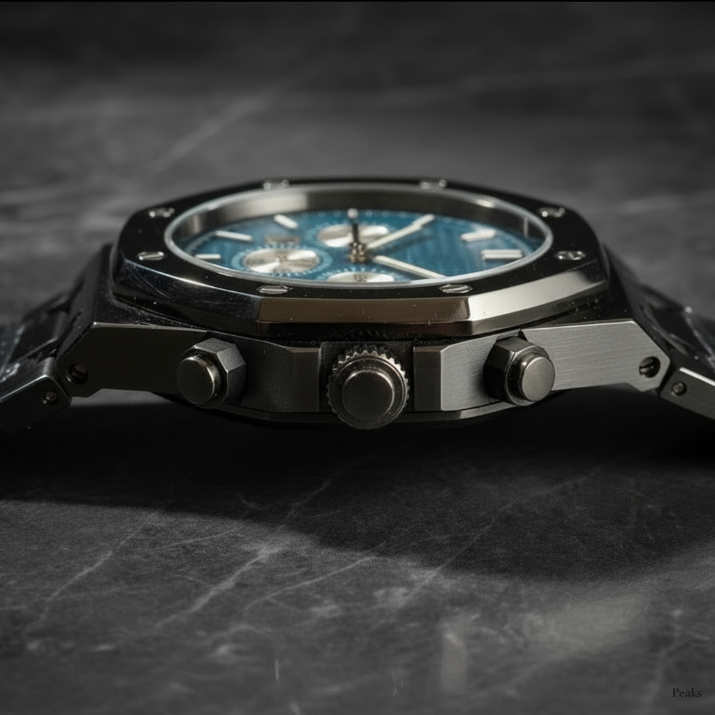 Macro of crown and pushers