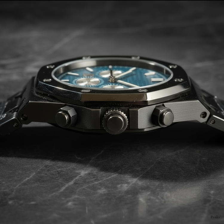 Macro of crown and pushers