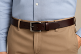 Man Wearing Leather Belt Business Casual